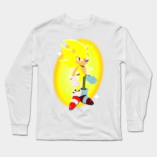 Super Sonic in Rise of the Wisps style Long Sleeve T-Shirt